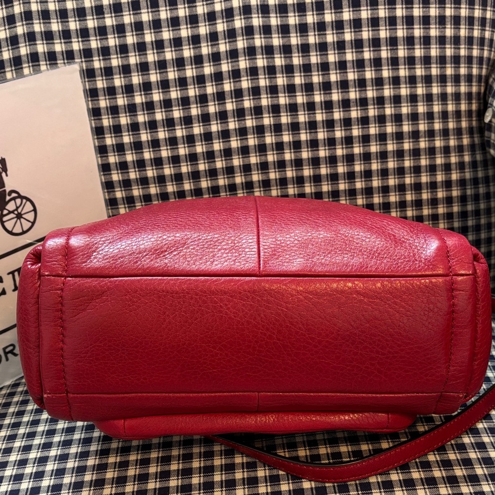 Coach Madison Sadie red top handle satchel - Picture 7 of 12